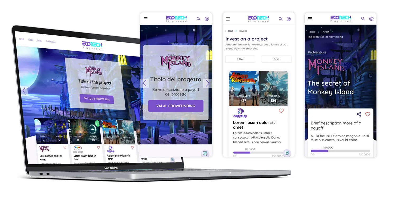 Econeth - Gaming crowfunding web-app